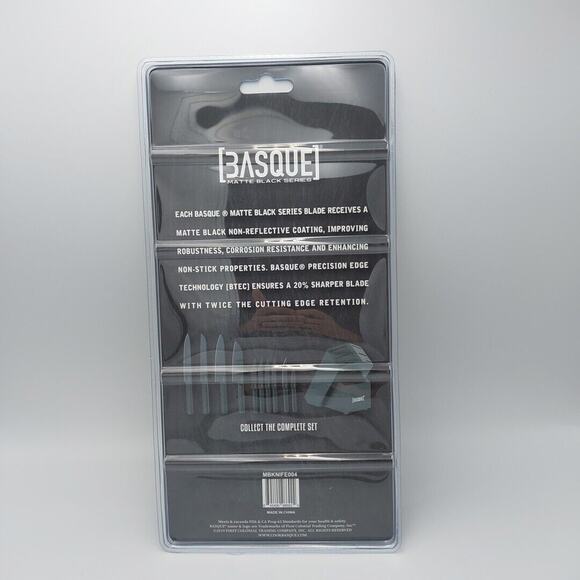 Basque Matte Black Series Steak Knives. Set Of 4.‎ New In Package. - Picture 2 of 2